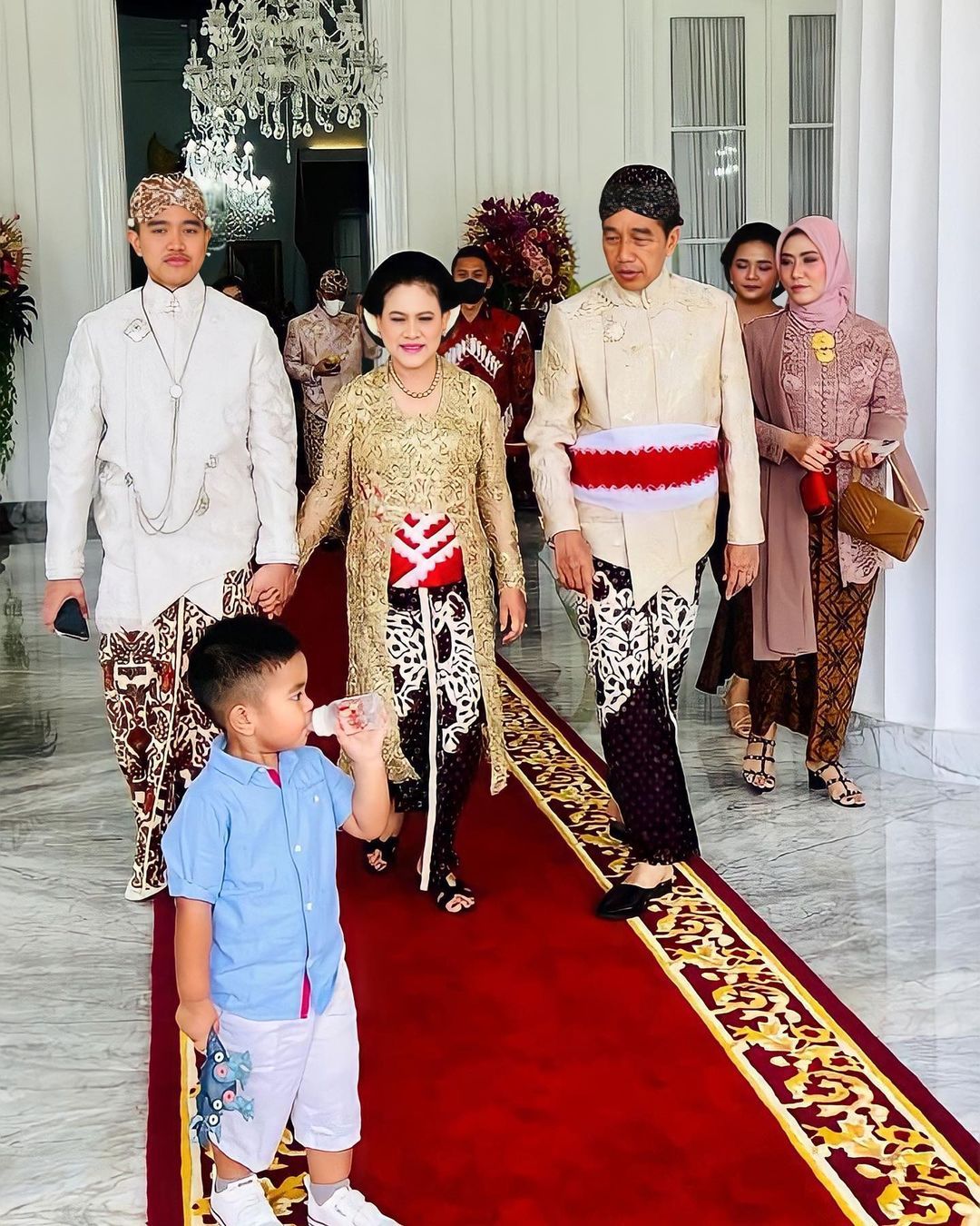 Potret Kocak Nahyan di Pernikahan Kaesang dan Erina