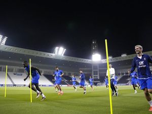 Ekspresi Pemain Prancis Saat Latihan Jelang Bentrok Maroko