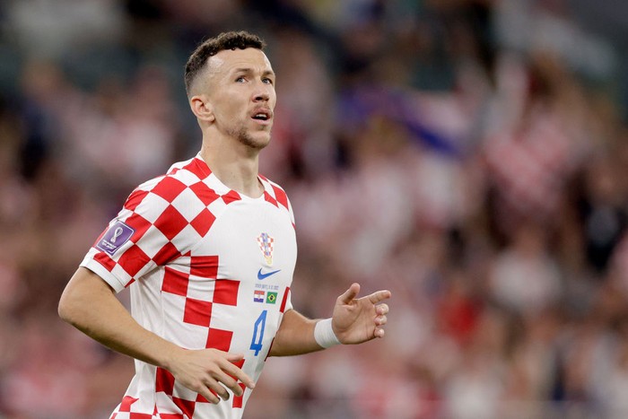 AL RAYYAN, QATAR - DECEMBER 9:  Ivan Perisic of Croatia disappointed   during the  World Cup match between Croatia  v Brazil  at the Education City Stadium on December 9, 2022 in Al Rayyan Qatar (Photo by David S. Bustamante/Soccrates/Getty Images)