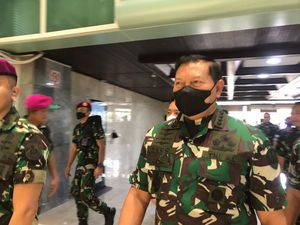 Jelang Paripurna, Laksamana Yudo Margono Tiba di DPR RI