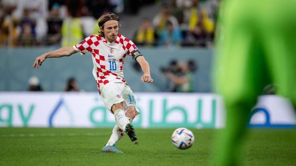 Luka Modric di Piala Dunia 2022. Foto: Getty Images/Marvin Ibo Guengoer - GES Sportf