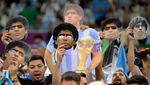 Diego Maradona Dampingi Timnas Argentina dari Tribun