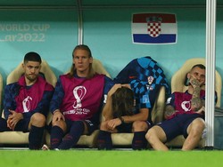 Ekspresi Modric yang mengakhiri petualangan di Piala Dunia tanpa tropi.