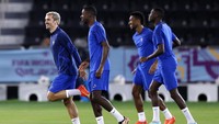Prancis akan bermain melawan Maroko dalam pertandingan semifinal Piala Dunia 2022 di Stadion Al Bayt, Al Khor, pada Kamis (15/12/2022) pukul 02.00 WIB. (Mohamed Farag/Getty Images)