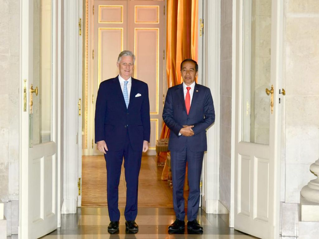 Jokowi Disambut Raja Belgia di Istana Laeken