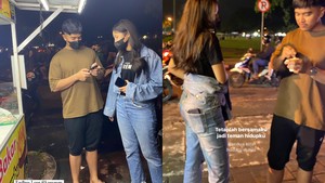 Kaesang-Erina yang Santai Jajan dan Makan Warung Kaki Lima