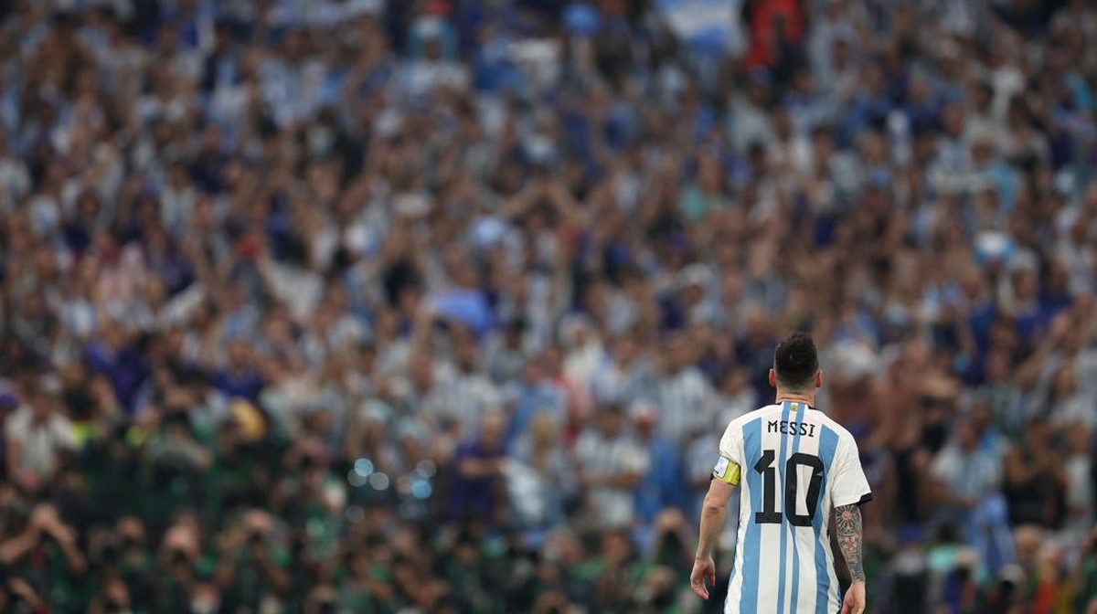 Lionel Messi pijak final Piala Dunia 2022. (Foto: Getty Images/Richard Heathcote)