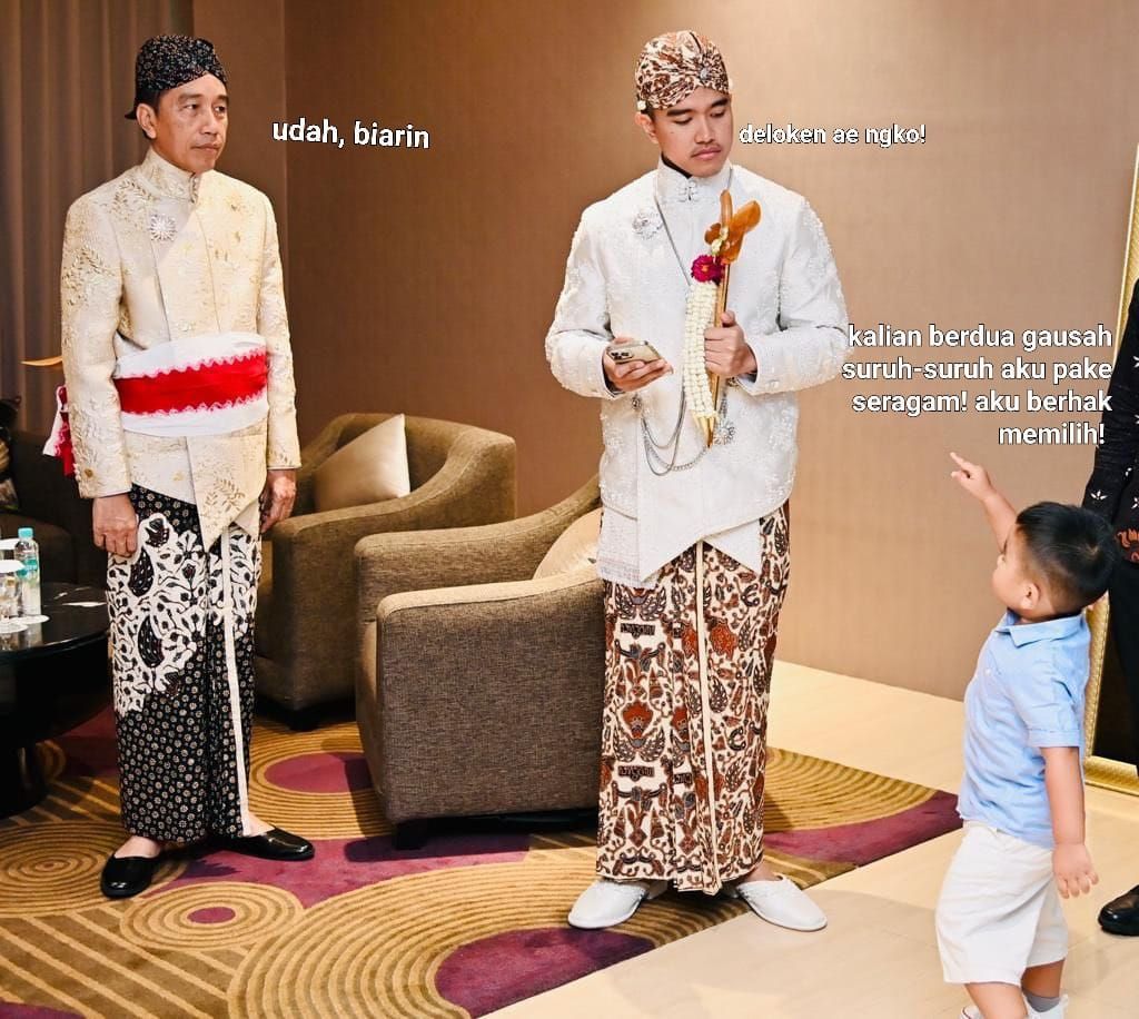 Meme Kocak Kaesang vs Al Nahyan dari Kiriman Netizen