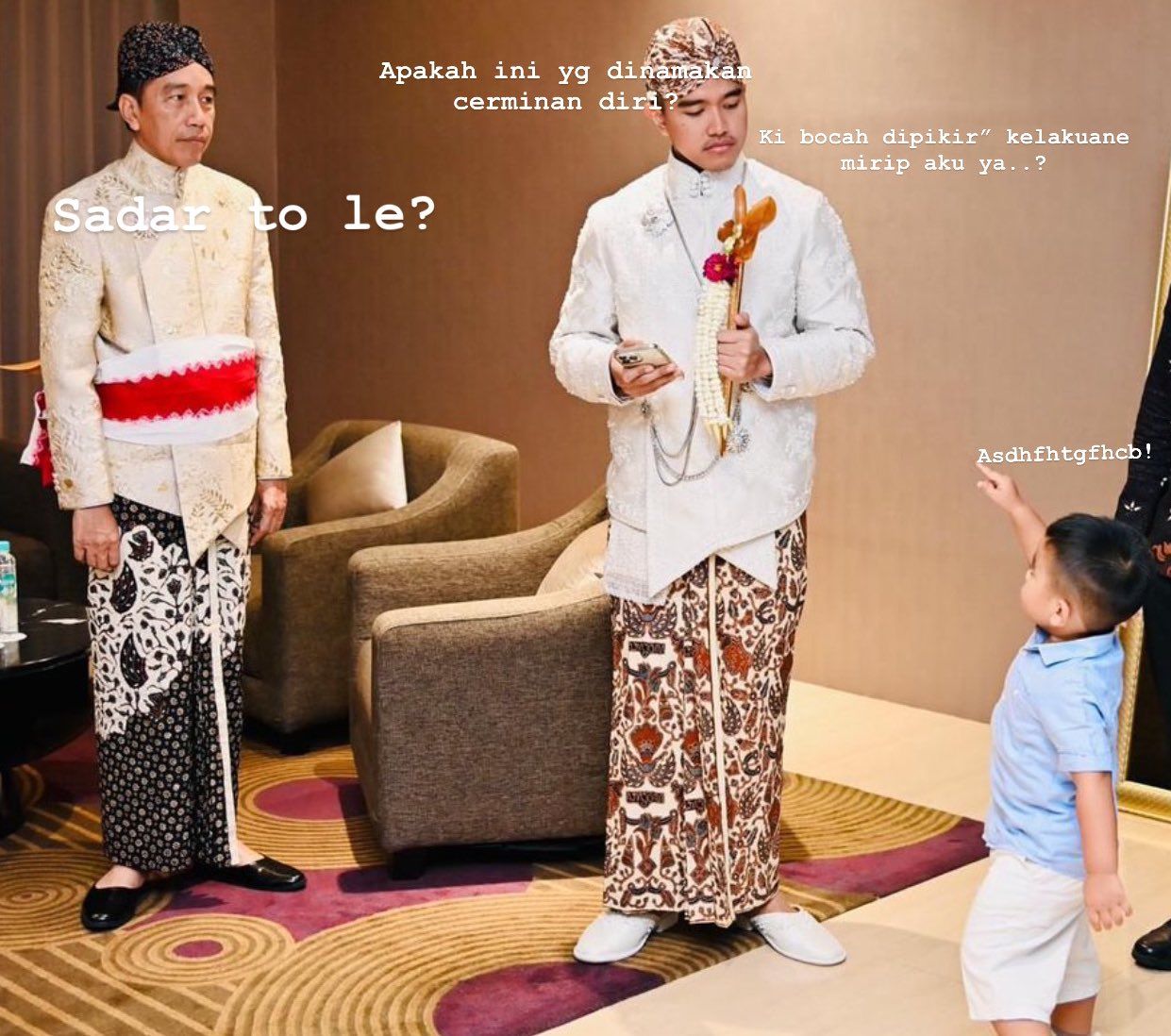 Meme Kocak Kaesang vs Al Nahyan dari Kiriman Netizen