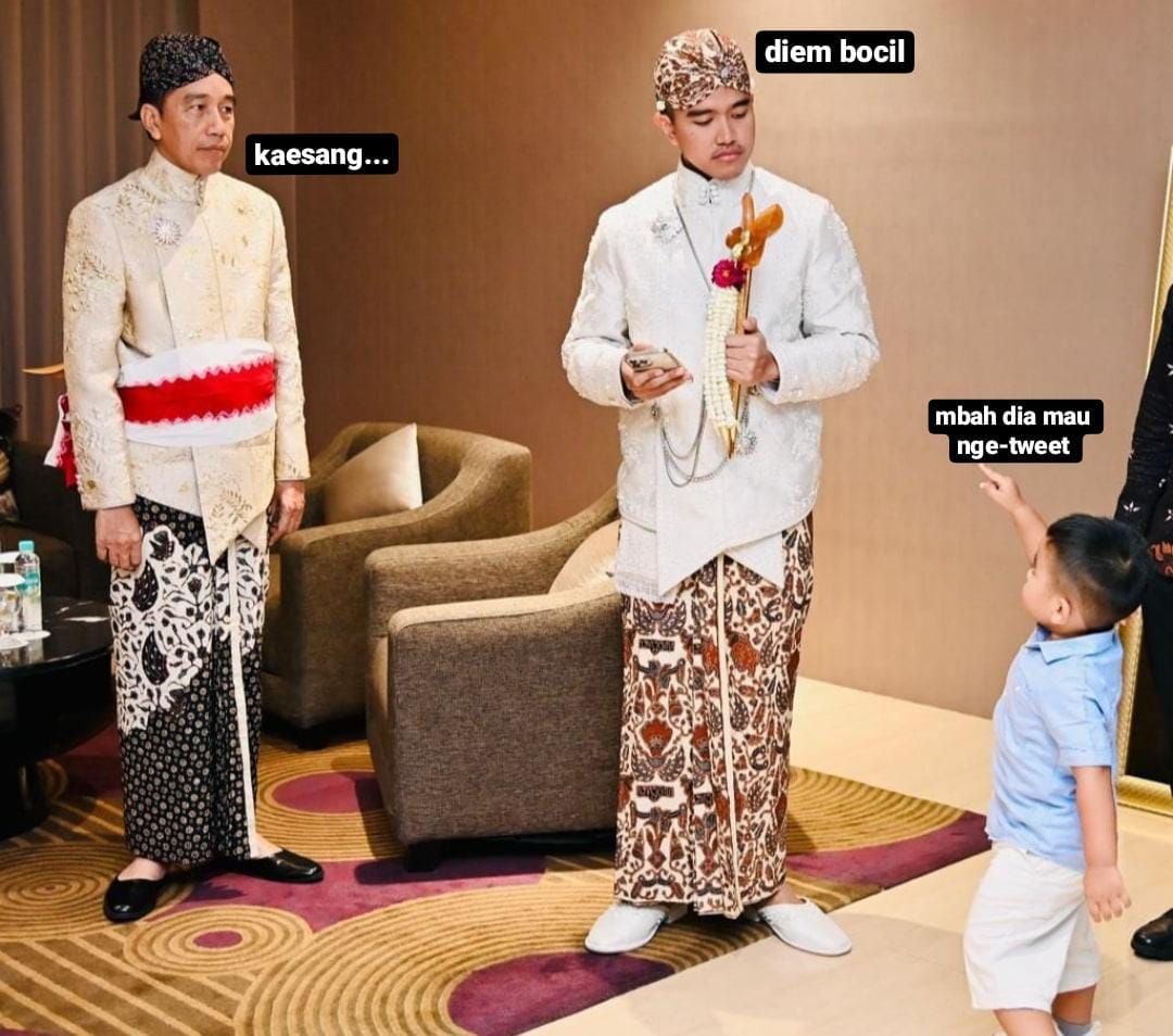 Meme Kocak Kaesang vs Al Nahyan dari Kiriman Netizen