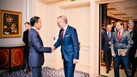 Momen Jokowi Bertemu PM Ceko di Belgia