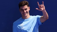 Dalam karier profesionalnya Alvarez baru memperkuat dua klub yaitu River Plate sejak 2018 hingga 2022 kemudian Man City sejak 2022. (George Wood/Getty Images)  
