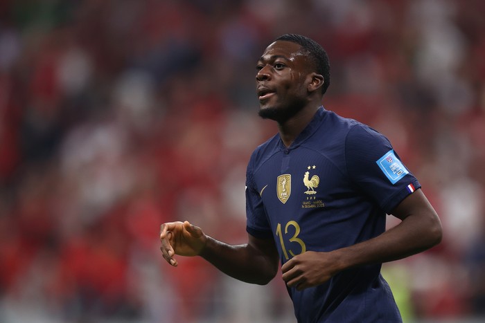 AL KHOR, QATAR - DECEMBER 14: Youssouf Fofana of France during the FIFA World Cup Qatar 2022 semi final match between France and Morocco at Al Bayt Stadium on December 14, 2022 in Al Khor, Qatar. (Photo by James Williamson - AMA/Getty Images)