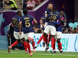 Prancis melaju ke final Piala Dunia 2022 usai mengalahkan Maroko di semifinal yang dihelat di Al Bayt Stadium, Kamis (15/12/2022) dini hari WIB (Foto: Getty Images/Catherine Ivill)