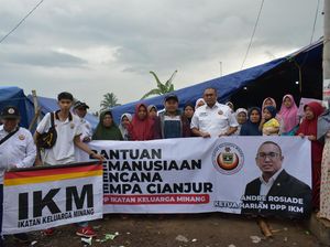 Andre Rosiade & DPP IKM Salurkan Bantuan ke Korban Gempa Cianjur