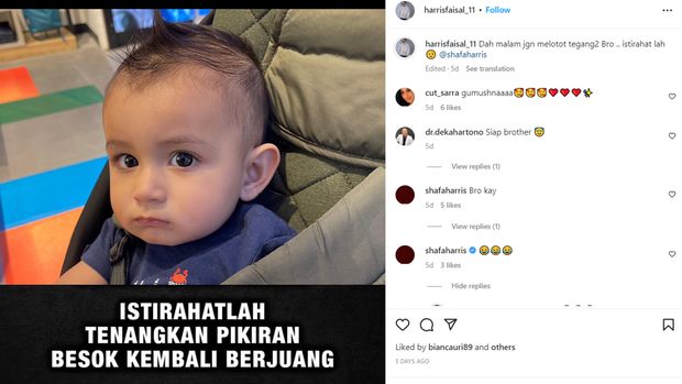 Potret bocah yang diduga anak Faisal Harris dan Jennifer Dunn