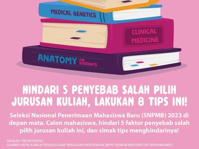 Infografis: Hindari 5 Penyebab Salah Pilih Jurusan, Lakukan 8 Tips Ini!