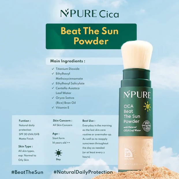 NPURE Cica Beat The Sun Powder/Foto: npureofficial.id NPURE Cica Beat The Sun Powder