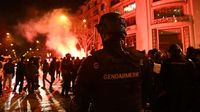 Pesta Pendukung Prancis Berujung Ricuh di Paris