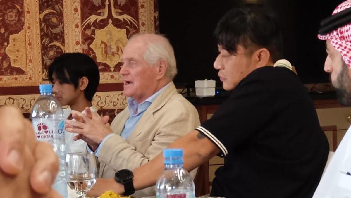 Detikcom berkesempatan bersantap siang dengan mantan Presiden Real Madrid, Ramon Calderon, di Qatar. (Foto: Lucas Aditya)