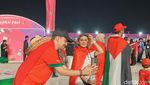 Jelang Semifinal, Suporter Prancis-Maroko Joget Bareng di Al-Bayt