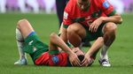 Tangis Pemain dan Pendukung Maroko di Al-Bayt Stadium