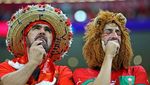 Tangis Pemain dan Pendukung Maroko di Al-Bayt Stadium