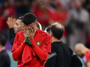 Tangis Pemain dan Pendukung Maroko di Al-Bayt Stadium
