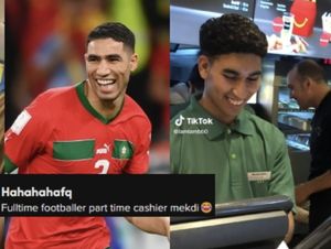 Viral Kasir McD Tampan Mirip Pesepakbola Maroko Achraf Hakimi