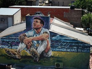 Wajah Messi Hiasi Sudut-sudut Argentina