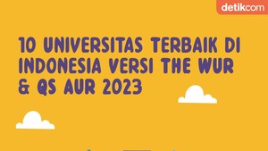 Infografis: 10 Universitas Terbaik di Indonesia Versi THE WUR & QS AUR 2023