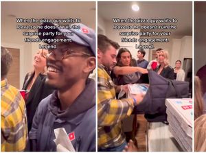 Kocak! Pengantar Makanan Ini Terjebak di Acara Lamaran Pelanggannya