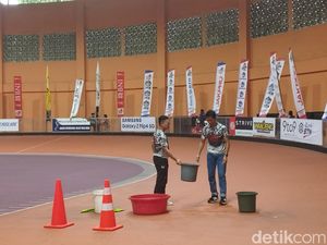 Atap JIRTA Bocor Kala Hujan Deras Usai Kejurnas Piala Ibu Negara