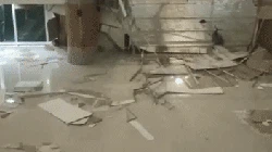 Ngeri! Hujan Badai Bikin Dinding di Bandara Kertajati Ambruk