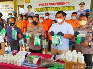Polisi Banyuwangi Ungkap 178 Kasus Narkoba Pada 2022, 1,7 Kg Sabu Disita