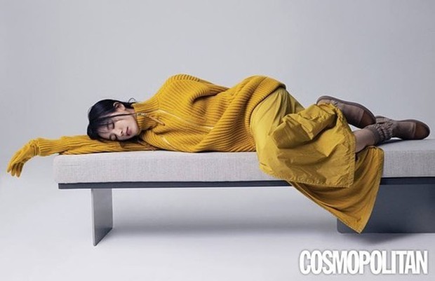 Potret Han Hyo Joo dalam majalah Cosmopolitan Korea