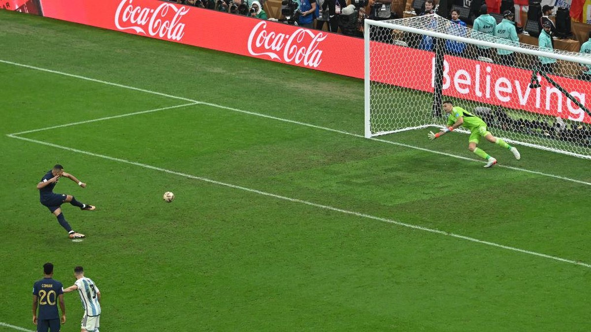 Skor 2-2 di akhir waktu normal, Final Piala Dunia 2022 lanjut ke extra time (dpa/picture alliance via Getty I/picture alliance)