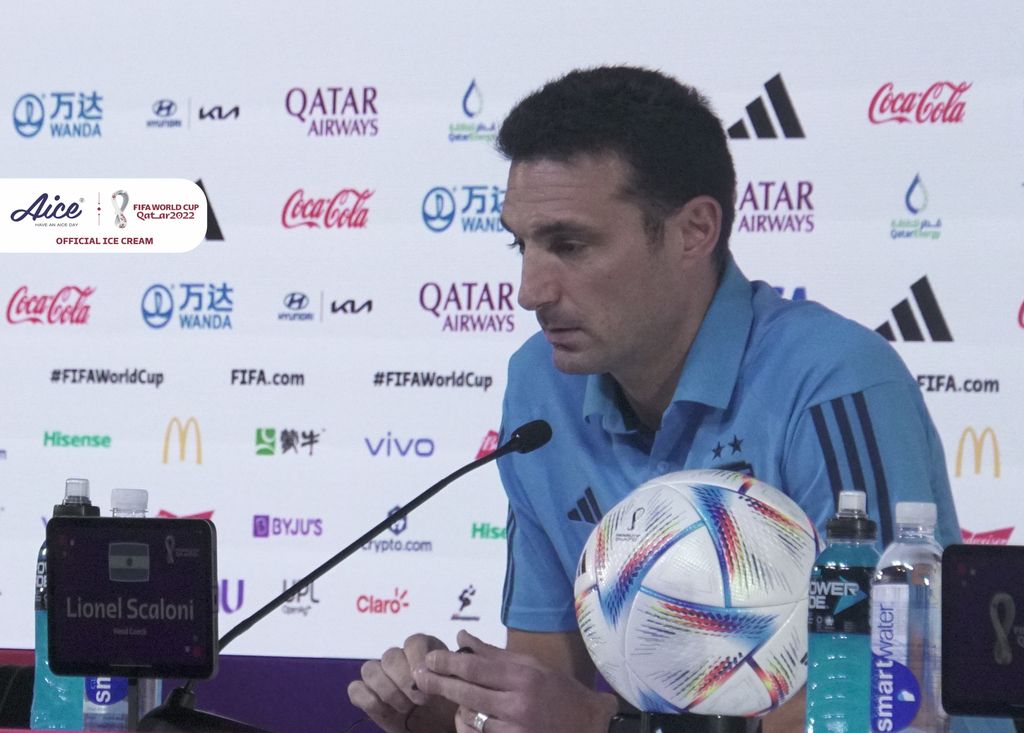 Lionel Scalini di Qatar National Convention Center jelang laga final Piala Dunia 2022 antara Argentina vs Prancis, Sabtu 17 Desember 2022.