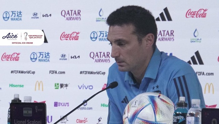Lionel Scalini di Qatar National Convention Center jelang laga final Piala Dunia 2022 antara Argentina vs Prancis, Sabtu 17 Desember 2022.