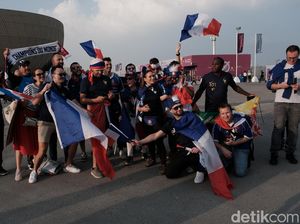 Suporter Argentina-Prancis Mulai Padati Stadion Lusail Suporter Argentina-Prancis Mulai Padati Stadion Lusail