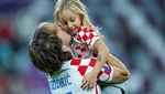 Momen Modric Ajak Anak Rayakan Kroasia Finis Ketiga Piala Dunia 2022