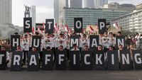 Ribuan Buruh Gelar Kirab Hari Migran Internasional di Bundaran HI