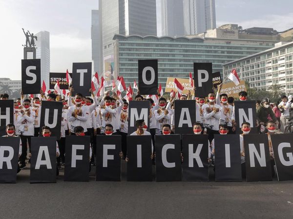 Ribuan Buruh Gelar Kirab Hari Migran Internasional di Bundaran HI