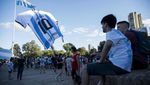 Jersey Raksasa Messi Mejeng di Rosario Argentina