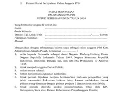 Surat Pernyataan PPS Pemilu 2024: Cara Isi dan Link Download