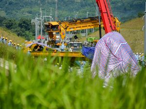 Kereta Teknis KCJB Kecelakaan di Padalarang, Proyek Disetop Sementara