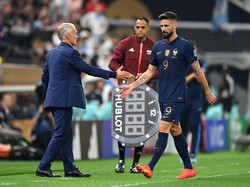 Olivier Giroud turun sebagai starter saat Prancis menghadapi Argentina pada final Piala Dunia 2022, Minggu (18/12) malam WIB. Tapi ia hanya bermain 41 menit. (Foto: Getty Images/Dan Mullan)