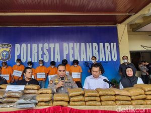 Polresta Pekanbaru Tangkap 73 Kg Ganja Akan Diedarkan saat Tahun Baru