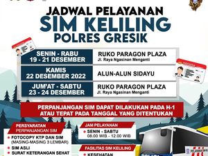 Simak Jadwal SIM Keliling Gresik hingga 24 Desember 2022 Simak Jadwal SIM Keliling Gresik hingga 24 Desember 2022