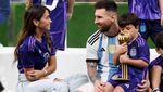 So Sweet, Messi Rayakan Juara Piala Dunia Bersama Istri dan Anak